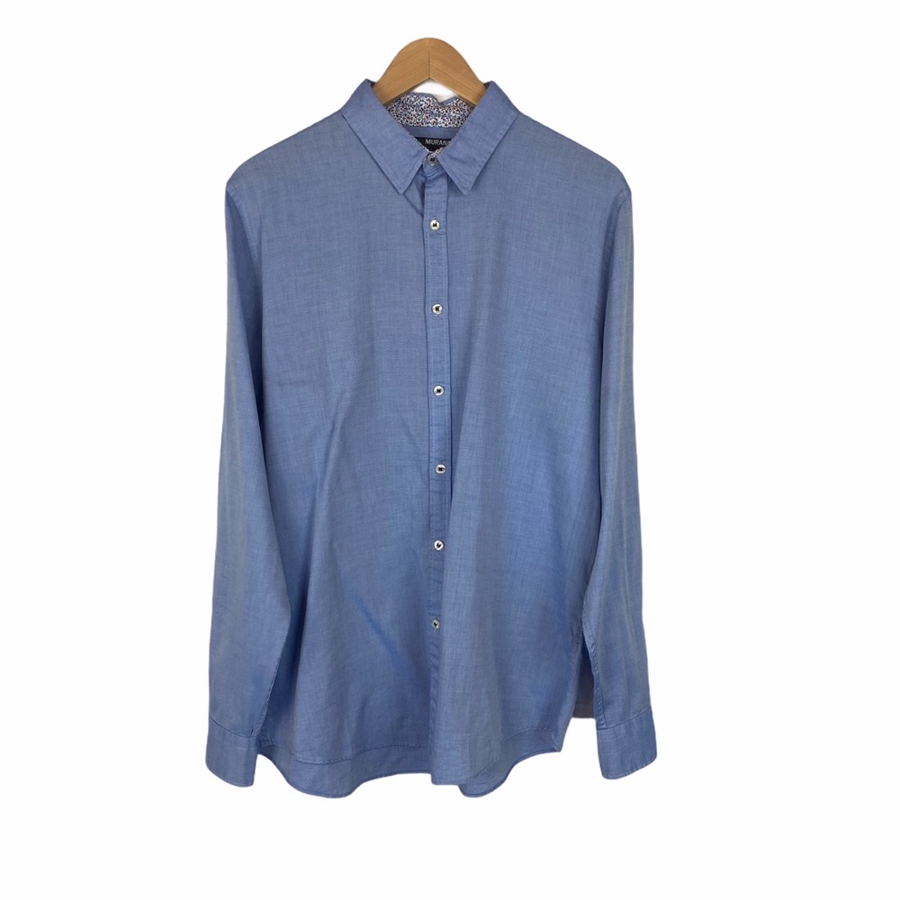 SALE Murano blue cotton dress shirt